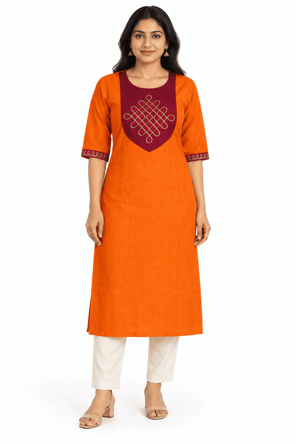 Cotton Kurti - Orange